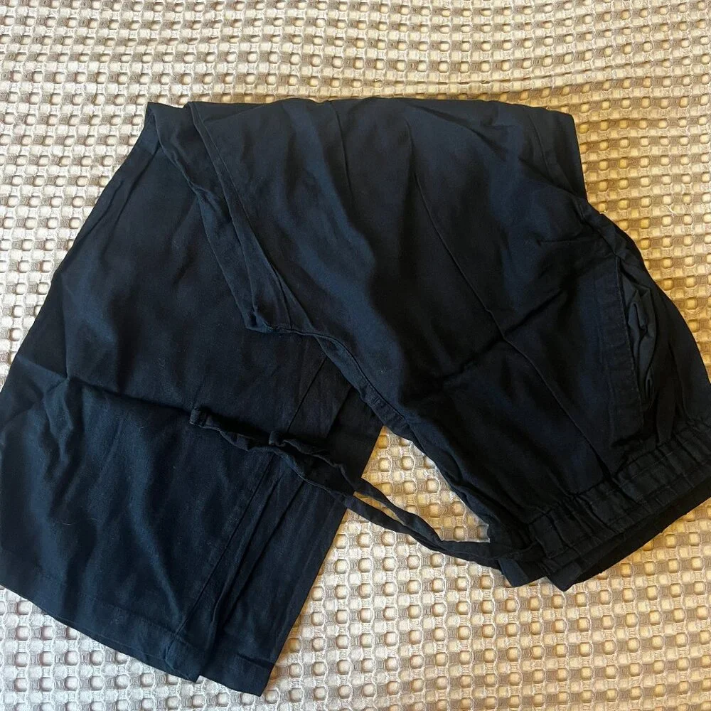 Old Navy Size Large Black Linen Pants NWOT - Picture 1 of 4